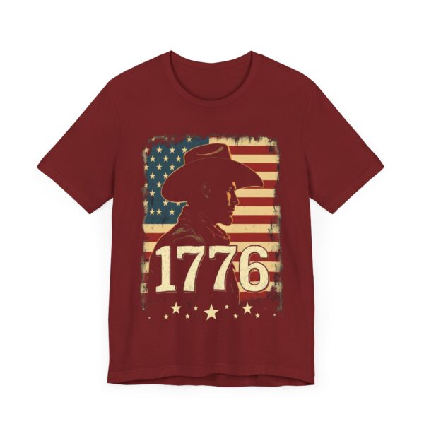 1776 Freedom T-Shirt – Cowboy Patriotic Vintage Graphic Design - Image 67