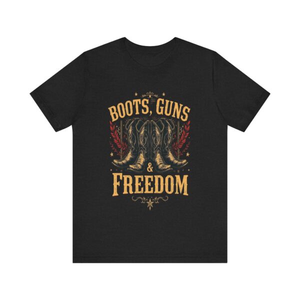 Boots, Guns & Freedom - Cowboy Western T-Shirt Design | Patriotic Country Wear — Western Wear - Image 5