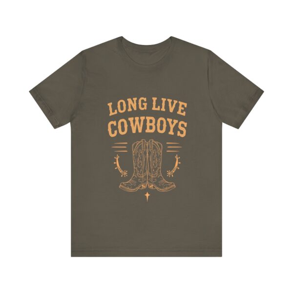 Long Live Cowboys Rustic Spur & Boot T-Shirt – Western Country Graphic Tee - Image 25