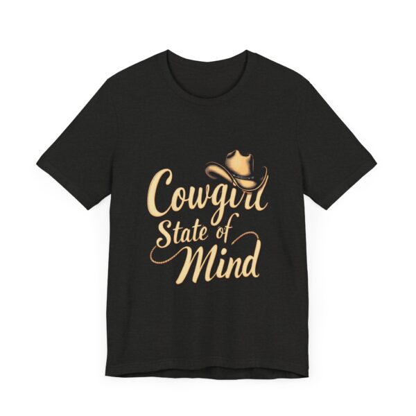 Rustic Charm Cowgirl State of Mind T-Shirt – Western Cursive Design with Lasso & Hat - Image 19