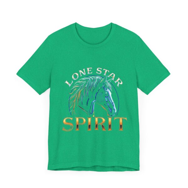 Metallic Lone Star Spirit T-Shirt with Cyber Style Horse Graphic - Texas Pride Apparel — Rodeo Style - Image 11