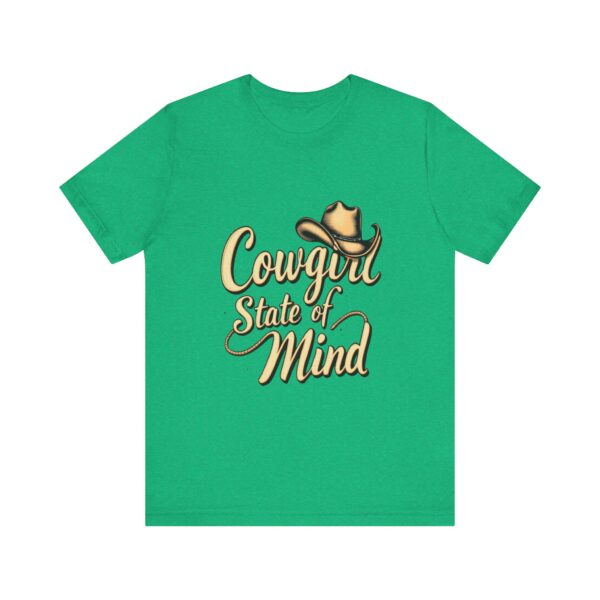 Rustic Charm Cowgirl State of Mind T-Shirt – Western Cursive Design with Lasso & Hat - Image 33