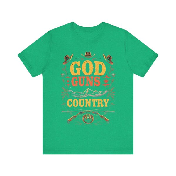 God Guns Country T-Shirt – Bold Cowboy Spirit Design for Patriotic Pride - Image 29