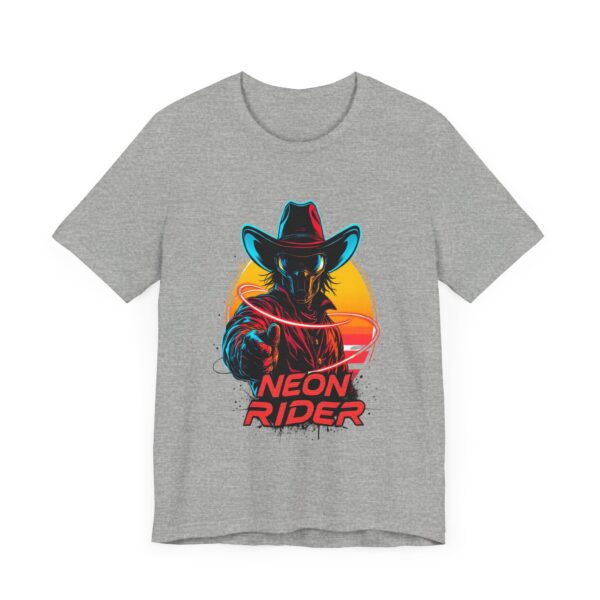 Neon Rider T-Shirt - Futuristic Cowboy With Glowing Lasso Graphic Tee — High-Tech Cowboy - Image 15