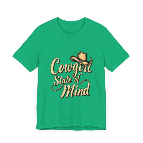 Rustic Charm Cowgirl State of Mind T-Shirt – Western Cursive Design with Lasso & Hat - Image 35