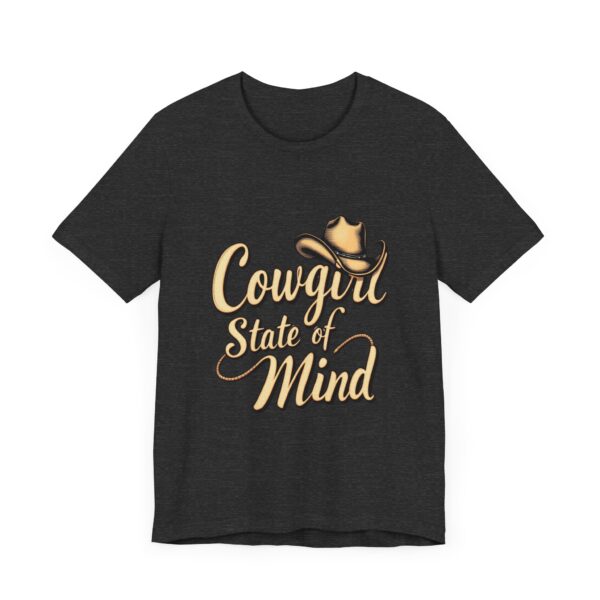 Rustic Charm Cowgirl State of Mind T-Shirt – Western Cursive Design with Lasso & Hat - Image 59