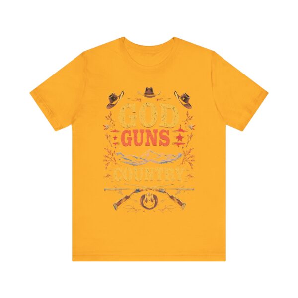 God Guns Country T-Shirt – Bold Cowboy Spirit Design for Patriotic Pride - Image 9