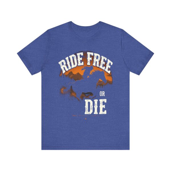 Ride Free or Die T-Shirt - Galloping Horse Silhouette with Rugged Typography - Outdoor Adventure Shirt — Western-Themed - Image 17