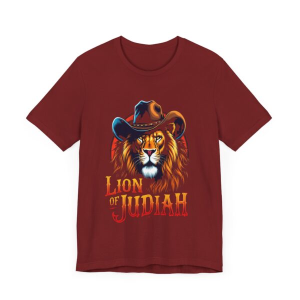 Ferocious Lion of Judah T-Shirt – Cowboy Gear Design for Faith and Strength - Image 7