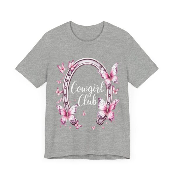 Western Ranch Cowgirl Club: Vintage Butterfly & Horseshoe Charm | Cowgirl Graphic T-Shirt - Image 47