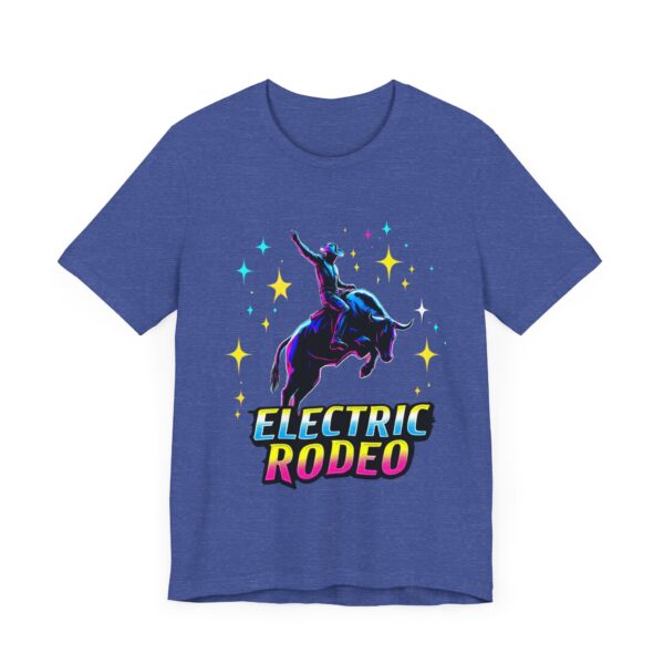 Electric Rodeo Metallic Graphic Tee - Holographic Stars & Bull Rider - T-Shirt — Rodeo Clothing - Image 19