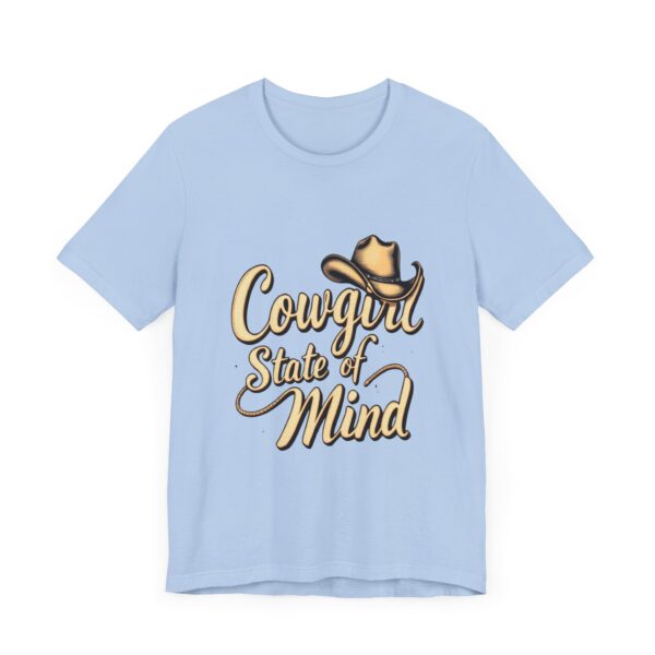 Rustic Charm Cowgirl State of Mind T-Shirt – Western Cursive Design with Lasso & Hat - Image 47