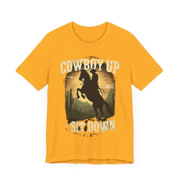 Cowboy Up or Sit Down – Rearing Horse Silhouette - - T-Shirt — Western - Image 15