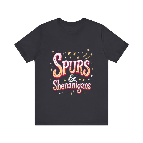 Western Ranch Spurs & Shenanigans Playful Typography | Cowgirl Graphic T-Shirt | Country Style - Image 29