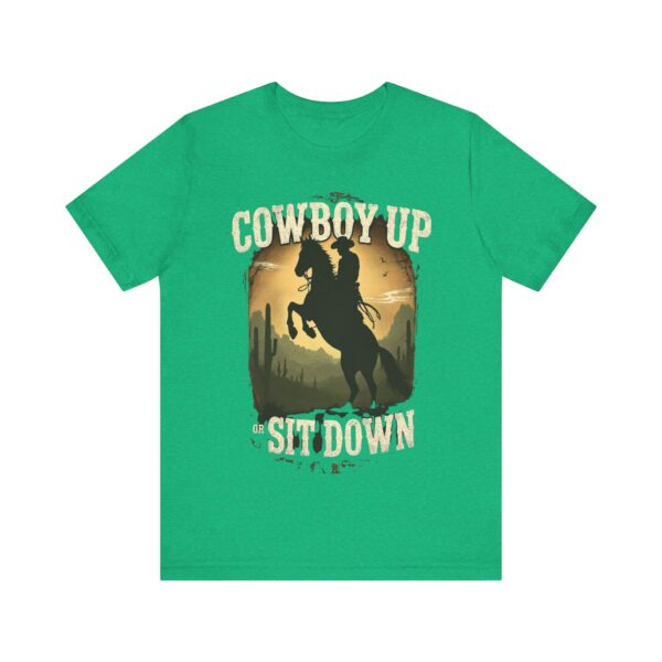 Cowboy Up or Sit Down – Rearing Horse Silhouette - - T-Shirt — Western - Image 33