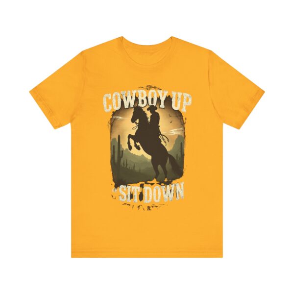 Cowboy Up or Sit Down – Rearing Horse Silhouette - - T-Shirt — Western - Image 13