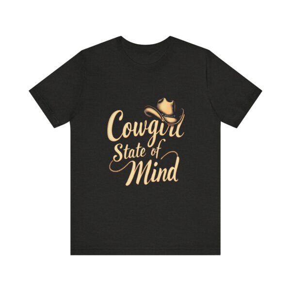 Rustic Charm Cowgirl State of Mind T-Shirt – Western Cursive Design with Lasso & Hat - Image 17