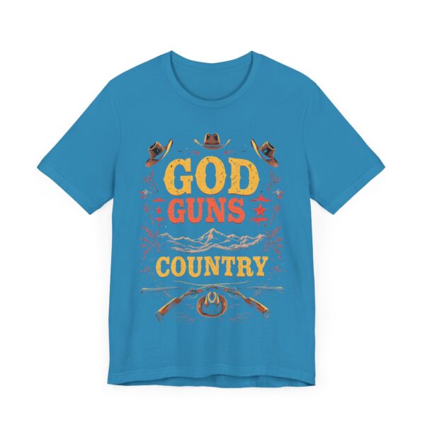 God Guns Country T-Shirt – Bold Cowboy Spirit Design for Patriotic Pride - Image 39