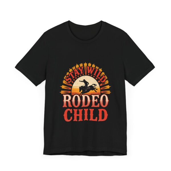 Stay Wild Rodeo Child T-Shirt – Vintage Western Graphic with Bronc Rider - Image 3