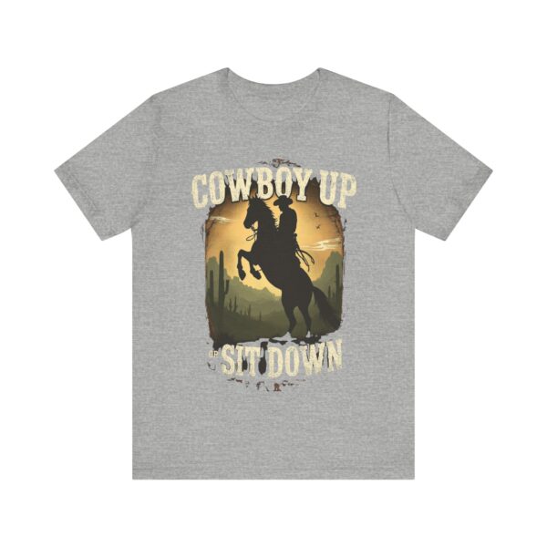 Cowboy Up or Sit Down – Rearing Horse Silhouette - - T-Shirt — Western - Image 49