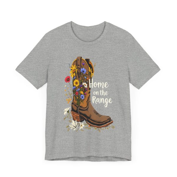 Hand-Drawn Cowboy Boot Wildflower Tee | 'Home on the Range' Vintage Inspiration - T-Shirt - Image 15