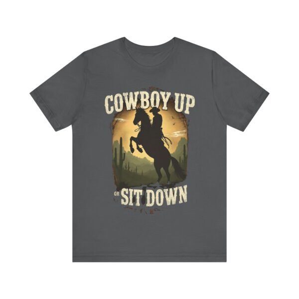 Cowboy Up or Sit Down – Rearing Horse Silhouette - - T-Shirt — Western - Image 53