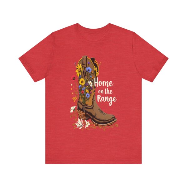 Hand-Drawn Cowboy Boot Wildflower Tee | 'Home on the Range' Vintage Inspiration - T-Shirt - Image 21