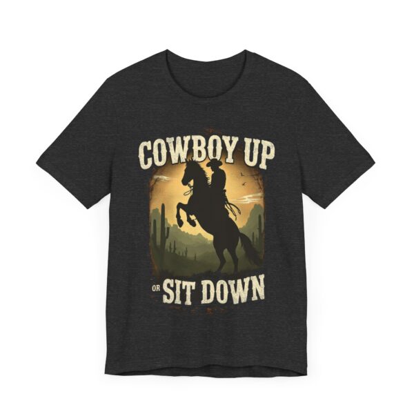 Cowboy Up or Sit Down – Rearing Horse Silhouette - - T-Shirt — Western - Image 59