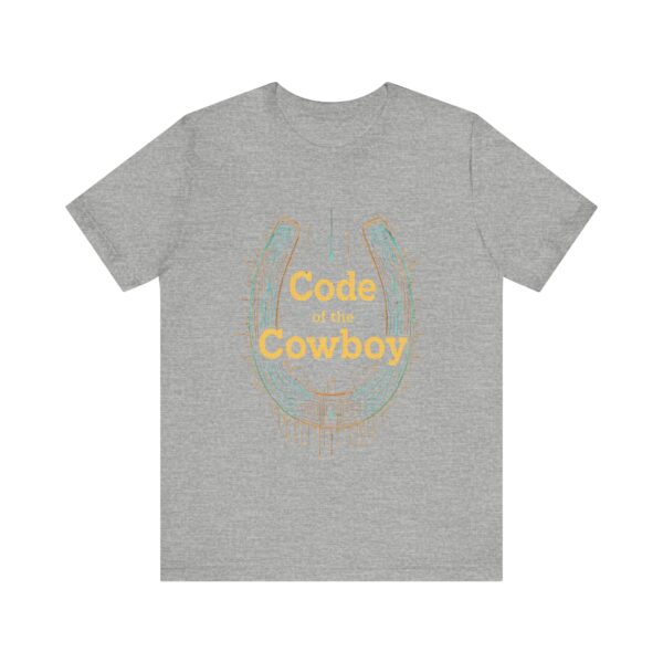 Code of the Cowboy T-Shirt - Circuit-Style Horseshoe Graphic Tee for Tech-Savvy Cowpoke Lovers — Tech-Savvy Cowboy - Image 13