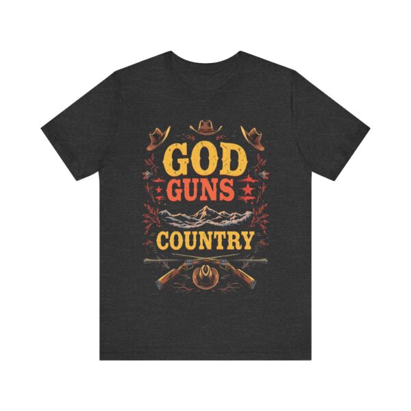 God Guns Country T-Shirt – Bold Cowboy Spirit Design for Patriotic Pride - Image 53