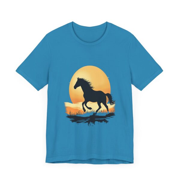 Sunset Rides Equestrian Serenity T-Shirt – Horseback Riding Sunset Graphic Tee - Image 47