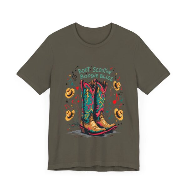 Boot Scootin' Boogie Bliss T-Shirt – Vibrant Country Dance Design with Musical Flair - Image 23