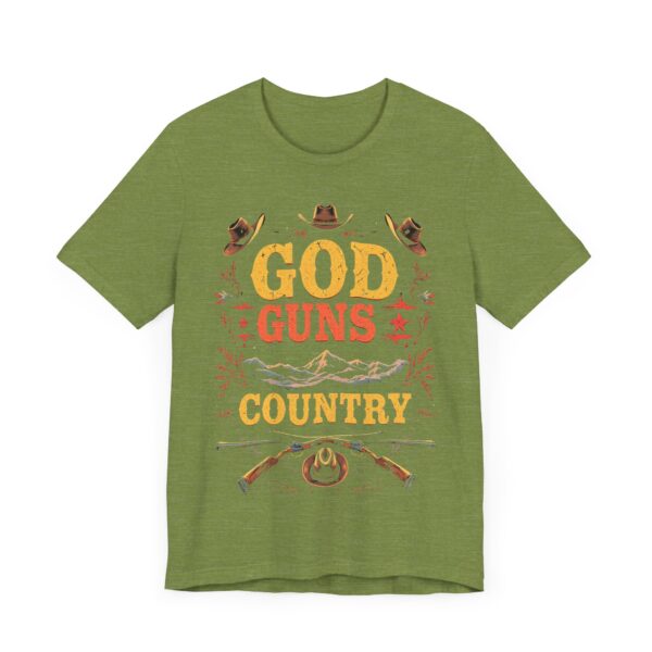 God Guns Country T-Shirt – Bold Cowboy Spirit Design for Patriotic Pride - Image 15