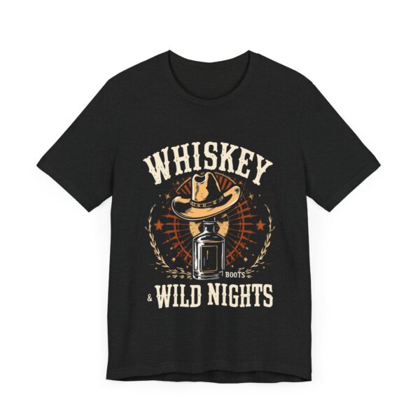 Whiskey, Boots & Wild Nights Cowboy Graphic T-Shirt - Rustic Western Flair - Image 7