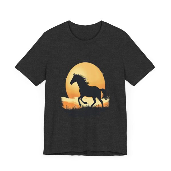 Sunset Rides Equestrian Serenity T-Shirt – Horseback Riding Sunset Graphic Tee - Image 3