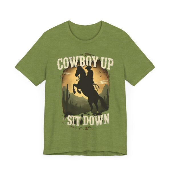 Cowboy Up or Sit Down – Rearing Horse Silhouette - - T-Shirt — Western - Image 23