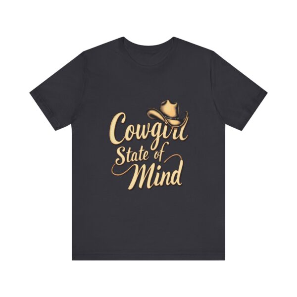 Rustic Charm Cowgirl State of Mind T-Shirt – Western Cursive Design with Lasso & Hat - Image 29