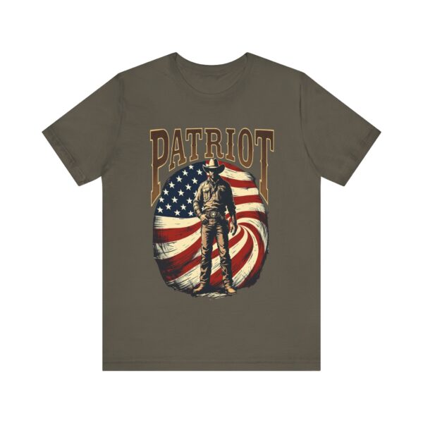 Patriot By Choice T-Shirt – Bold Cowboy Spirit and Patriotic Pride Design - Image 17