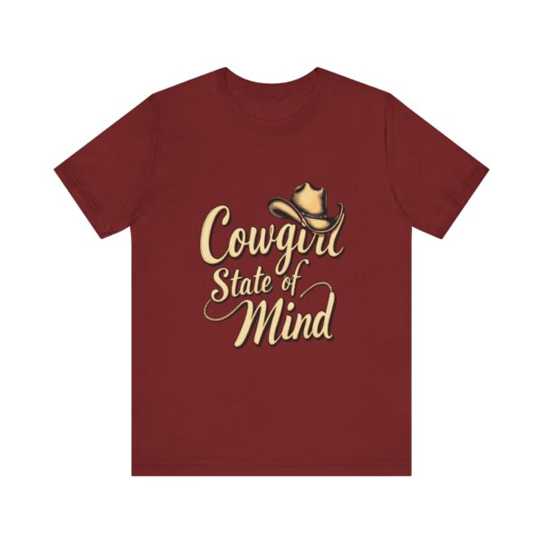 Rustic Charm Cowgirl State of Mind T-Shirt – Western Cursive Design with Lasso & Hat - Image 65