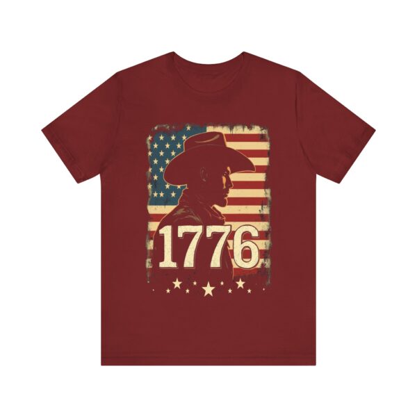 1776 Freedom T-Shirt – Cowboy Patriotic Vintage Graphic Design - Image 65