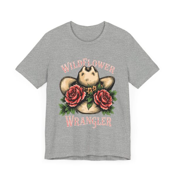 Wildflower Wrangler T-Shirt - Western Hat and Blooming Roses Design - Trendy Country Style Tee — Western T-Shirt - Image 15