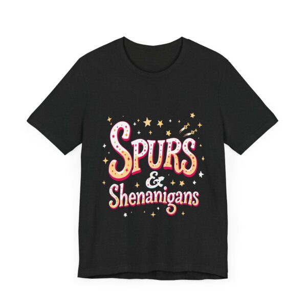 Western Ranch Spurs & Shenanigans Playful Typography | Cowgirl Graphic T-Shirt | Country Style - Image 11