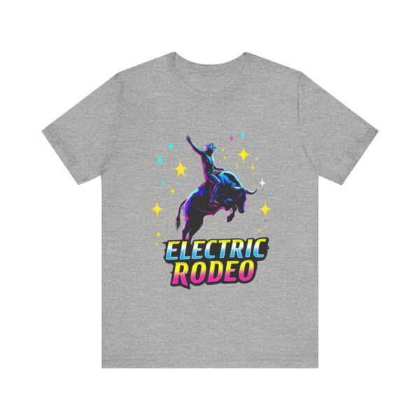 Electric Rodeo Metallic Graphic Tee - Holographic Stars & Bull Rider - T-Shirt — Rodeo Clothing - Image 13