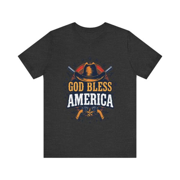 Bold Cowboy Spirit T-Shirt – God Bless America Western Patriotic Design - Image 53