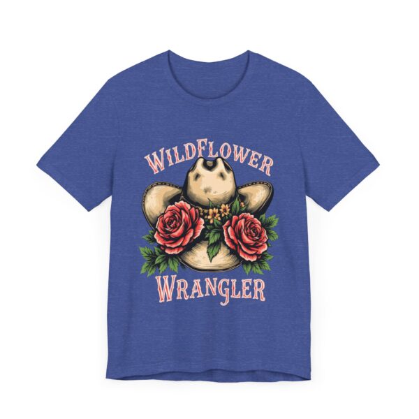 Wildflower Wrangler T-Shirt - Western Hat and Blooming Roses Design - Trendy Country Style Tee — Western T-Shirt - Image 19