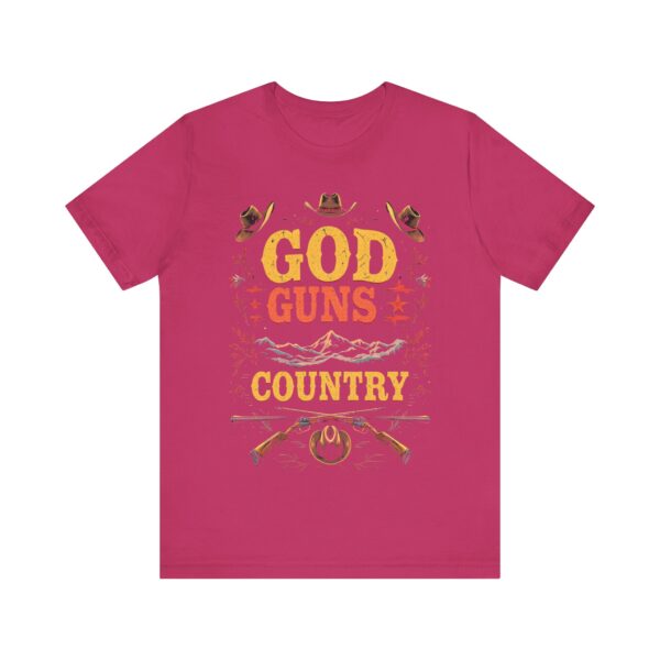 God Guns Country T-Shirt – Bold Cowboy Spirit Design for Patriotic Pride - Image 61