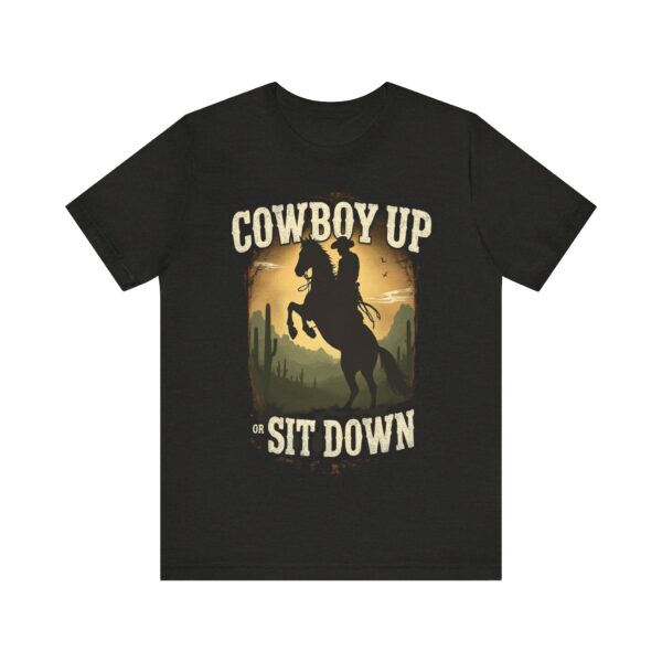 Cowboy Up or Sit Down – Rearing Horse Silhouette - - T-Shirt — Western - Image 17