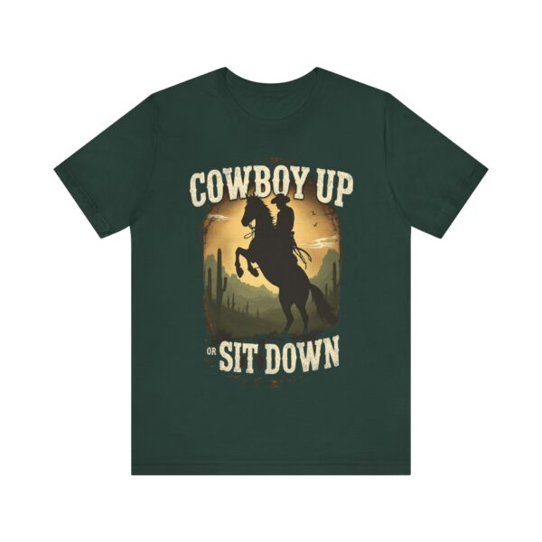 Cowboy Up or Sit Down – Rearing Horse Silhouette - - T-Shirt — Western - Image 37