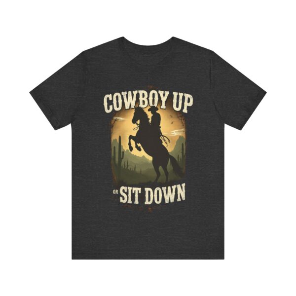 Cowboy Up or Sit Down – Rearing Horse Silhouette - - T-Shirt — Western - Image 57