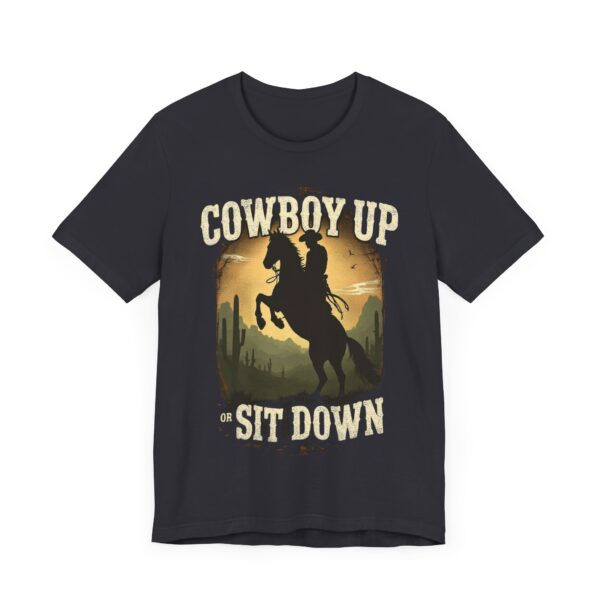 Cowboy Up or Sit Down – Rearing Horse Silhouette - - T-Shirt — Western - Image 31